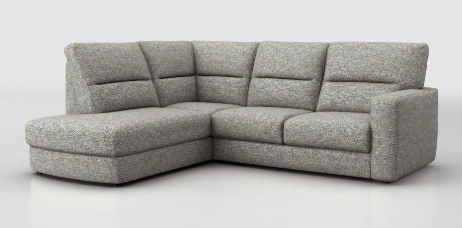 Corneto - large corner sofa with sliding mechanism left peninsula with compartment
